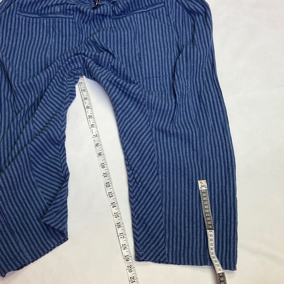 Free People Blue Paper Bag Runyon Harem Pinstripe Jeans Size XS EUC - Picture 14 of 14